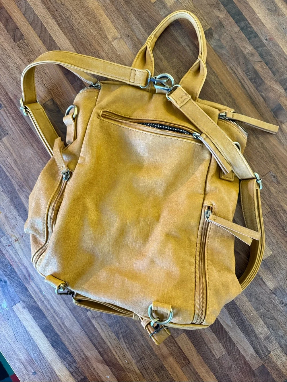ModCloth Mustard Yellow Women’s Backpack Tote